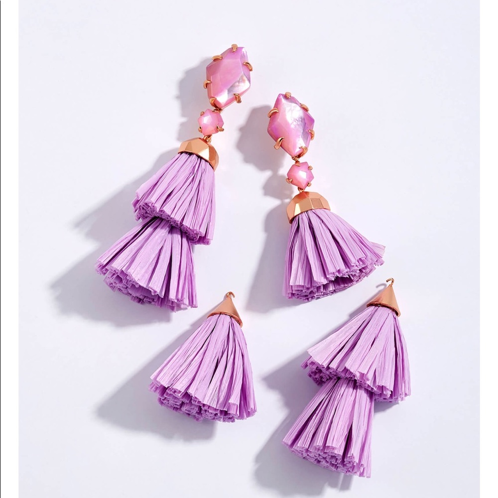 Kendra Scott NEW Denise Red MOP Earrings NWOT - Picture 4 of 5